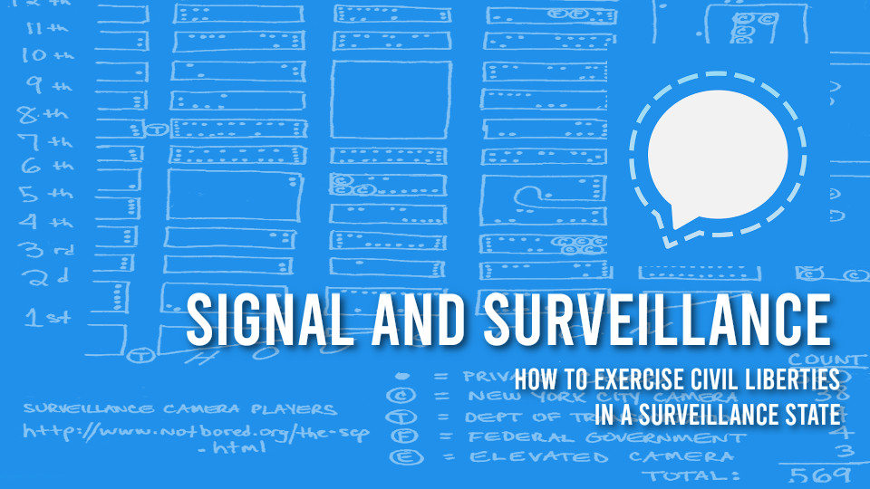 Poster image for Tech Learning Collective’s “Signal and Surveillance” workshop.