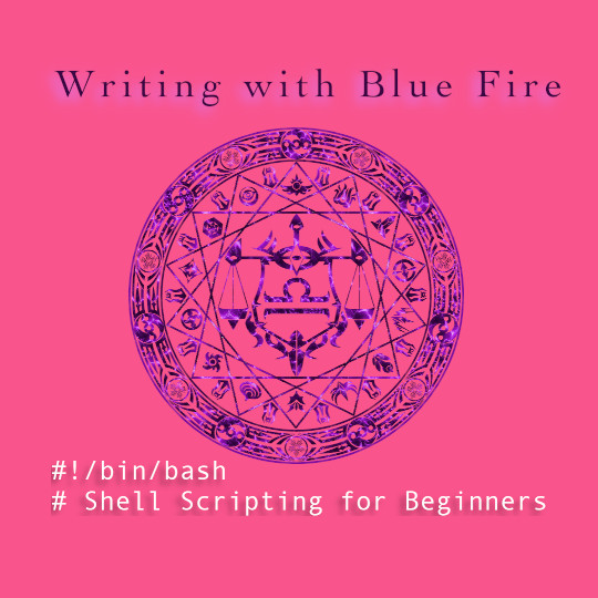 Poster for Writing with Blue Fire: Shell Scripting for Beginners